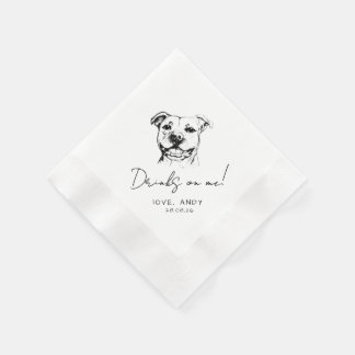 Guardanapo De Papel Cocktail Hand Drawn Pit Bull Drinks on me