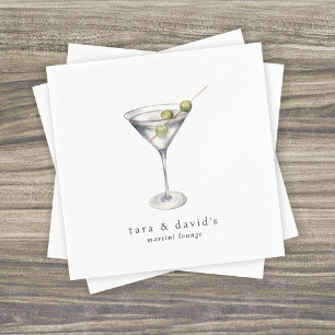 Guardanapo De Papel Cocktail Lounge Martini com o Seu Nome