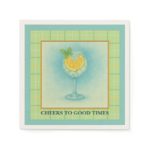 Cocktail Napkin | Gin & Lemon Summer Entertaining