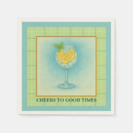 Guardanapo De Papel Cocktail Napkin | Gin & Lemon Summer Entertaining