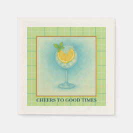 Guardanapo De Papel Cocktail Napkin | Gin & Lemon Summer Entertaining