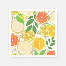 Guardanapo De Papel Cocktail Napkins - Boho Citrus Slices