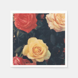 Guardanapo De Papel Cocktail Napkins com Rosas