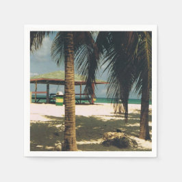 Guardanapo De Papel Cocktail Napkins com uma cena da ilha