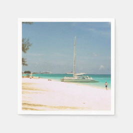 Guardanapo De Papel Cocktail Napkins com uma cena de praia