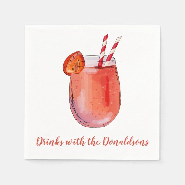 Guardanapo De Papel Cocktail Napkins Personalizado (Frente)