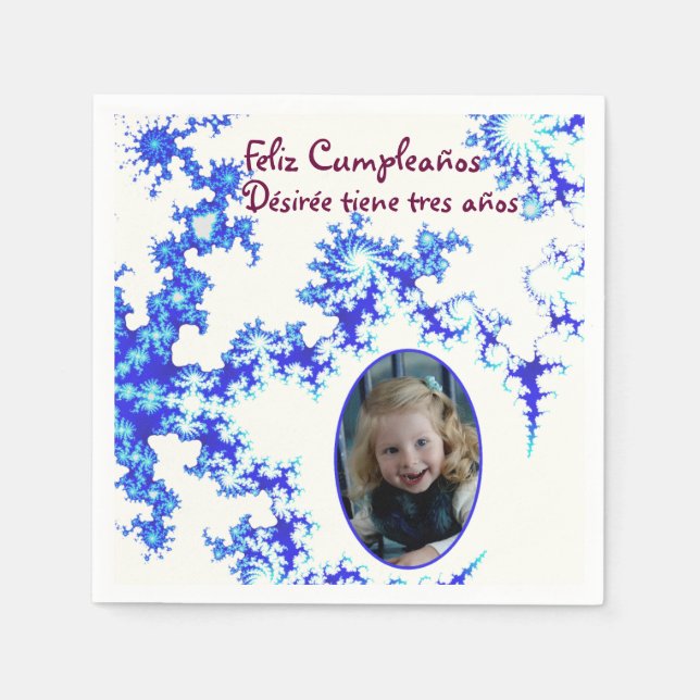 Guardanapo De Papel Cocktail personalizado de aniversário Napkins - Es (Frente)