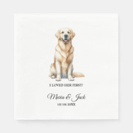 Guardanapo De Papel Cocktail personalizado de casamentos de animais de