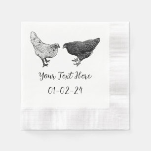 Guardanapo De Papel Cocktail personalizado de frango Napkins