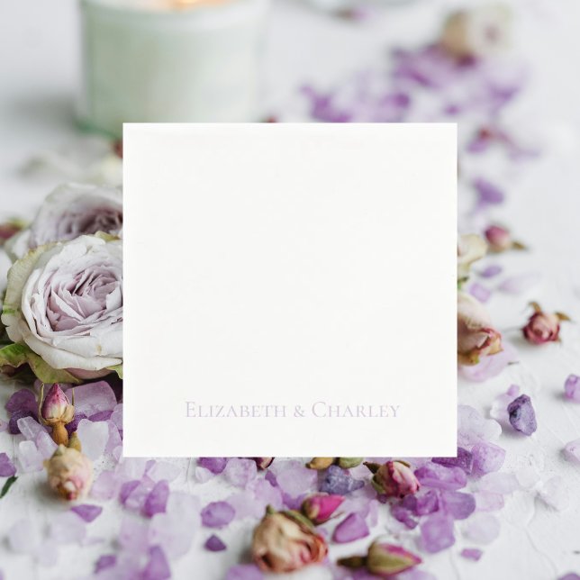 Guardanapo De Papel Cocktail personalizado de Lavanda simples (Criador carregado)
