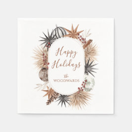 Guardanapo De Papel Cocktail Rustic Earthy Holiday Napkin