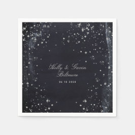 Guardanapo De Papel Cocktail Silver Starry Night