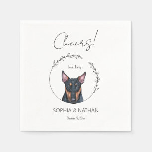 Guardanapo De Papel Cocktail simples Bull Terrier Cachorro Casado