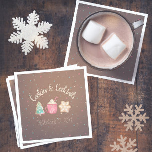 Guardanapo De Papel Cocktail + Tema do Natal da troca do biscoito