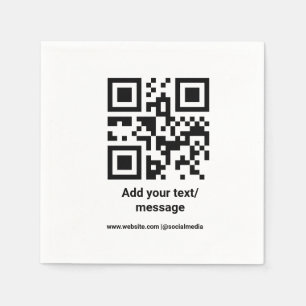 Guardanapo De Papel código de barras personalizado simples adicionar 