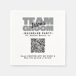 Guardanapo De Papel Código QR da Festa de Despedida de Solteiro Compra