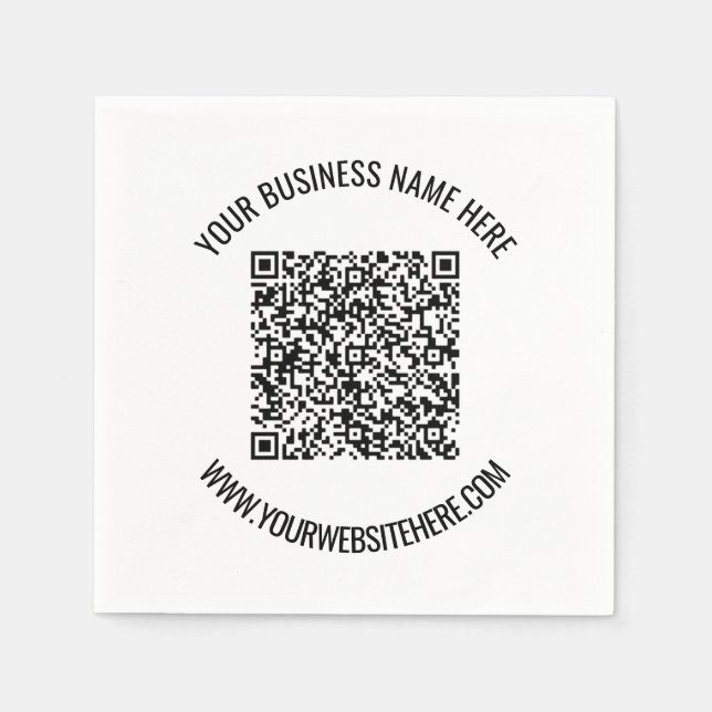 Guardanapo De Papel Código QR e Napkins Personalizado Profissional de  (Frente)