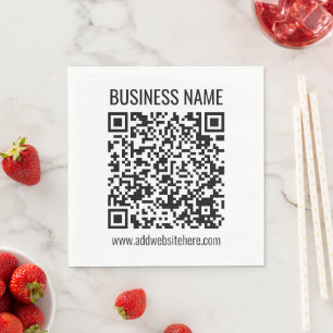 Guardanapo De Papel Código QR instantâneo (digite o URL do seu site pa