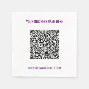 Guardanapo De Papel Código QR personalizado e Modelo do Web site de no