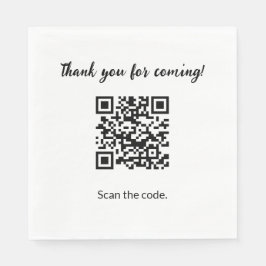 Guardanapo De Papel Código QR personalizado Obrigado por vir