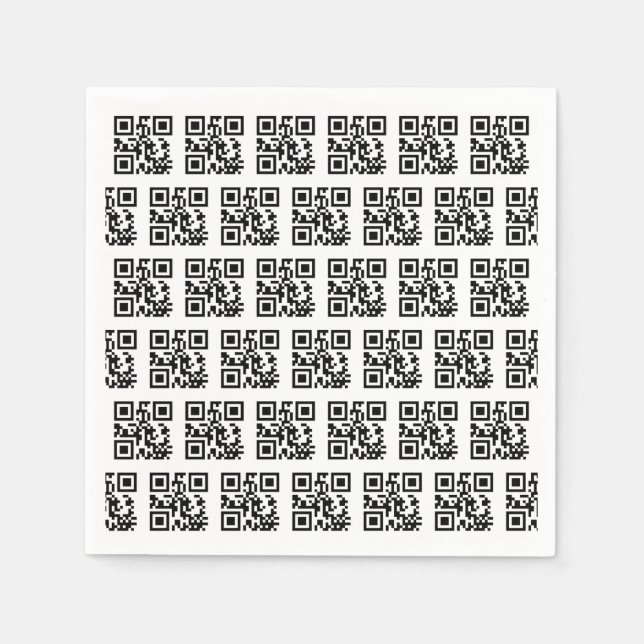 Guardanapo De Papel Códigos QR de Feriados Felizes (Frente)