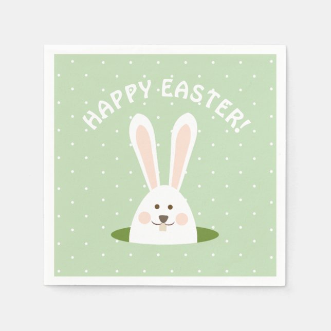 Guardanapo De Papel Coelhinho Bonito do felz pascoa (Frente)