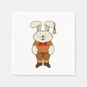 Guardanapo De Papel Coelhinho com um sino no ouvido