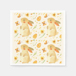 Guardanapo De Papel Coelhinho da Páscoa e Borboletas