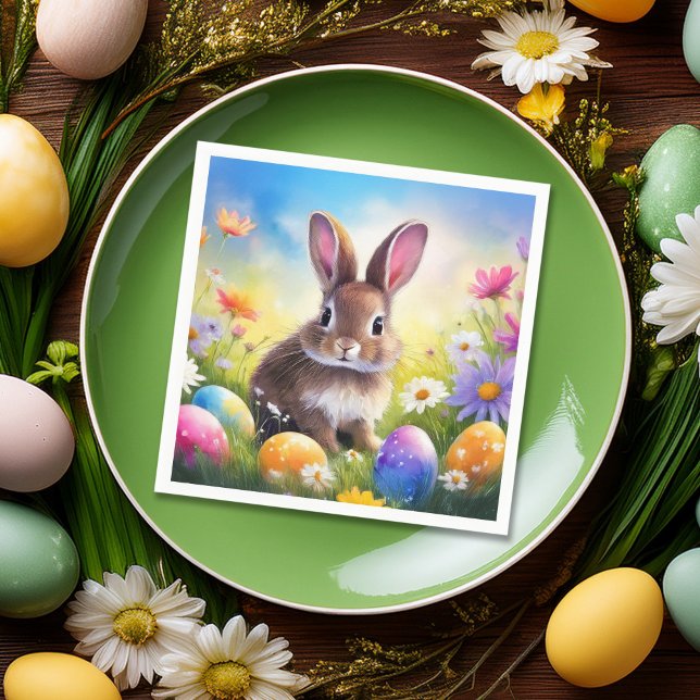 Guardanapo De Papel Coelhinho de Páscoa castanho-bonito (Criador carregado)