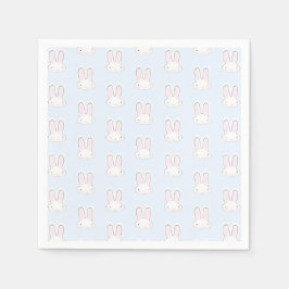 Guardanapo De Papel Coelho azul-claro e bonito, coelho moderno diverti