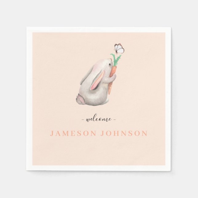 Guardanapo De Papel Coelho Bonito Napkins para Festa (Frente)