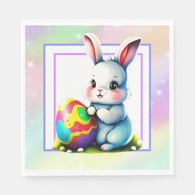 Guardanapo De Papel Coelho Bunny de Páscoa (Frente)