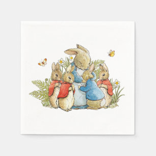 Guardanapo De Papel Coelho clássico com jaqueta azul
