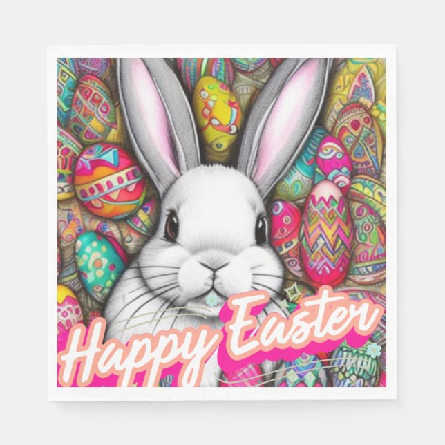 Guardanapo De Papel Coelho da Páscoa (Frente)