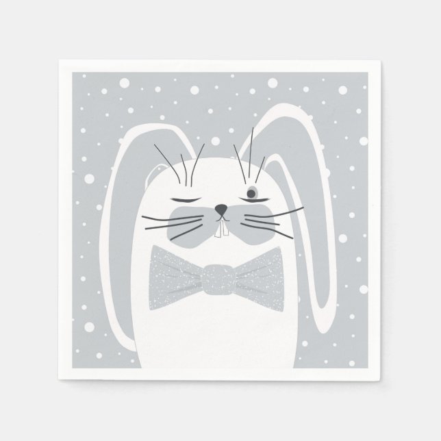 Guardanapo De Papel Coelho de animação, símbolo 2023. (Frente)