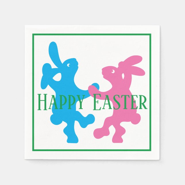 Guardanapo De Papel Coelhos dançarinos Whimsso (Frente)