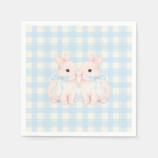Guardanapo De Papel Coelhos de Páscoa de Marshmallow Rosa
