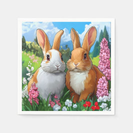 Guardanapo De Papel Coelhos de Verão