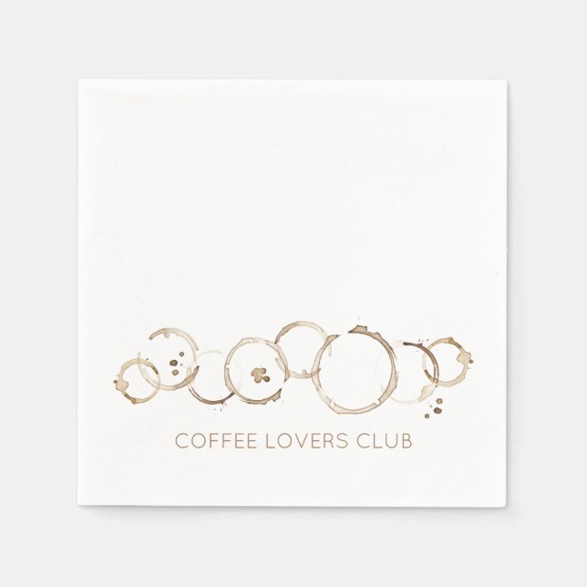 Guardanapo De Papel Coffee Rings CAFÉ LOVERS CLUB Artisan Fun (Frente)