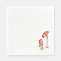 Cogumelos Mágicos da Floresta em Aquarela