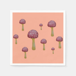Guardanapo De Papel Cogumelos vermelhos e brancos
