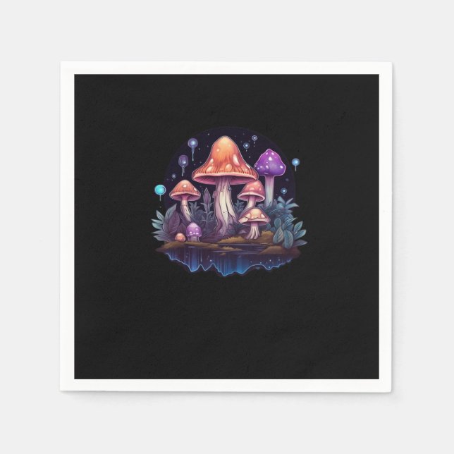 Guardanapo De Papel Cogumelos Whimsigoth E Cristais (Frente)
