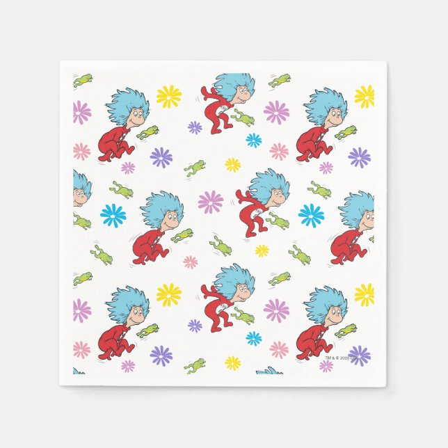 Guardanapo De Papel Coisa Uma Coisa Dois Padrões De Coisas De Sapo Hop (Frente)