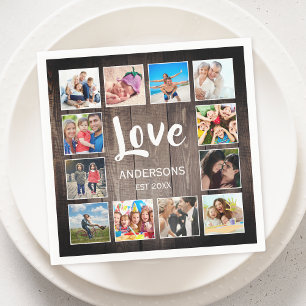 Guardanapo De Papel Colagem de Fotografias Personalizada Farmhouse Rus