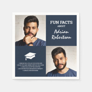 Guardanapo De Papel Colagem de Fotos de Graduado Fatos Divertidos Az