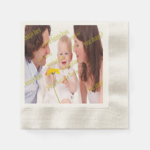 Guardanapo De Papel Colagem de Fotos legal do Na moda Fab da Família