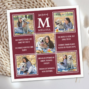 Guardanapo De Papel Colagem de Fotos Personalizada de Fatos de Gradua