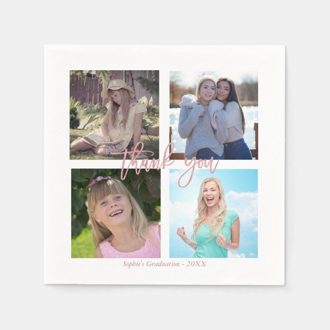 Guardanapo De Papel Colagem de Fotos Personalizada de festa de formatu (Frente)