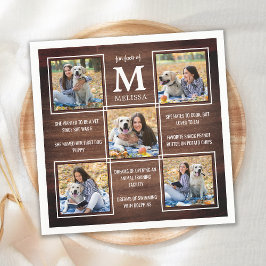 Guardanapo De Papel Colagem de Fotos Única de Fatos de Diversão de For