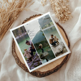 Guardanapo De Papel Colagem de Fotos Verticais Personalizadas 3 em Pap